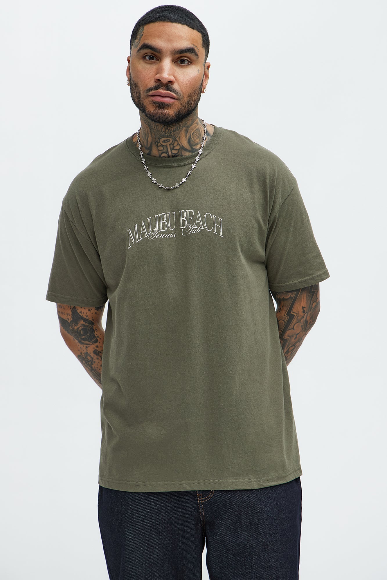 Malibu Beach Tennis Short Sleeve Tee - Olive