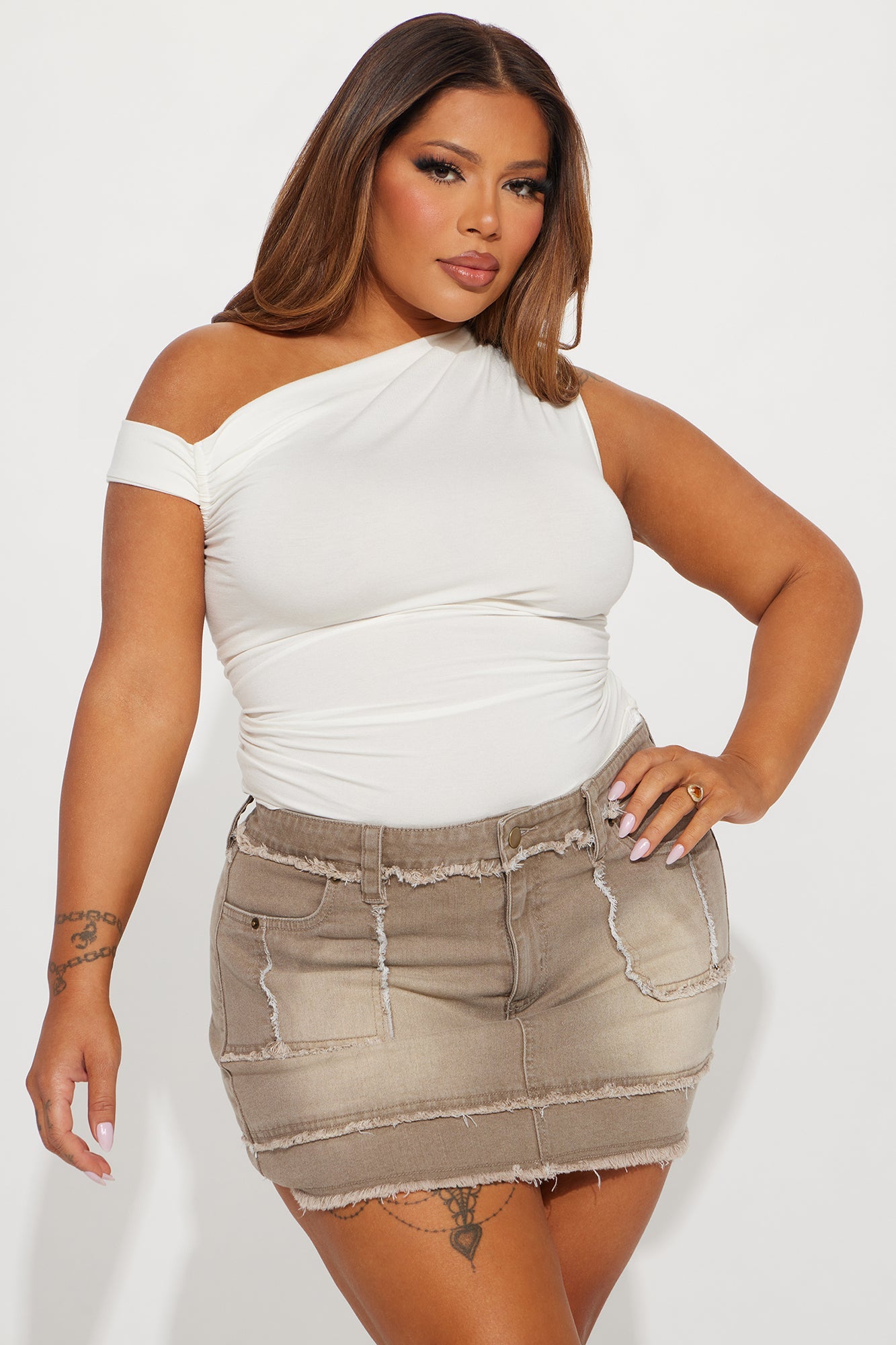 Bianca One Shoulder Top - White