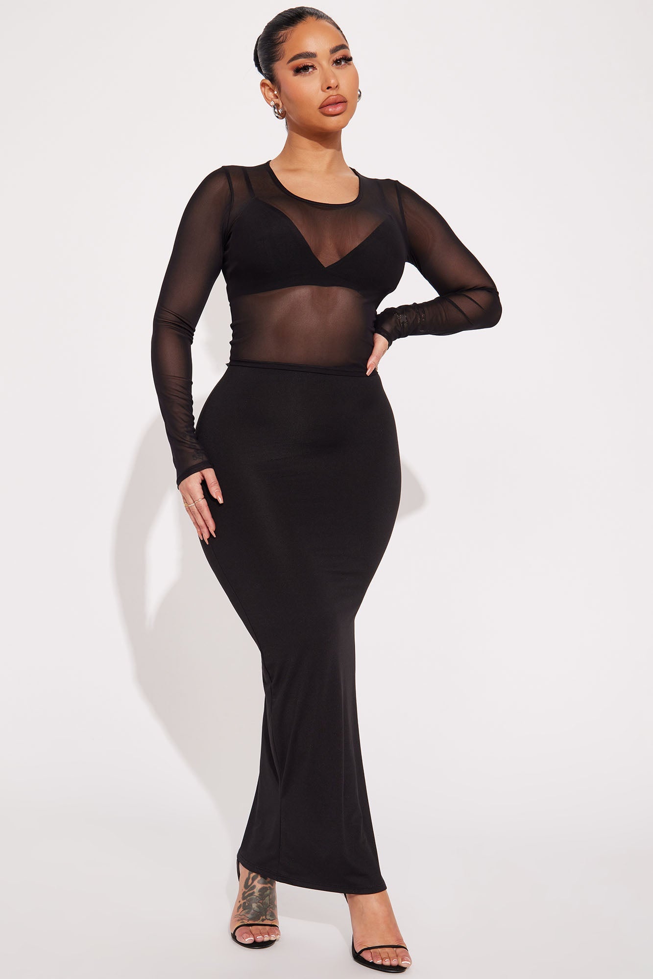 Monica Mesh Top - Black