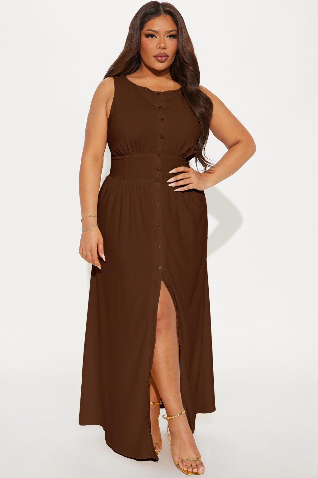 Juliet Maxi Dress - Brown