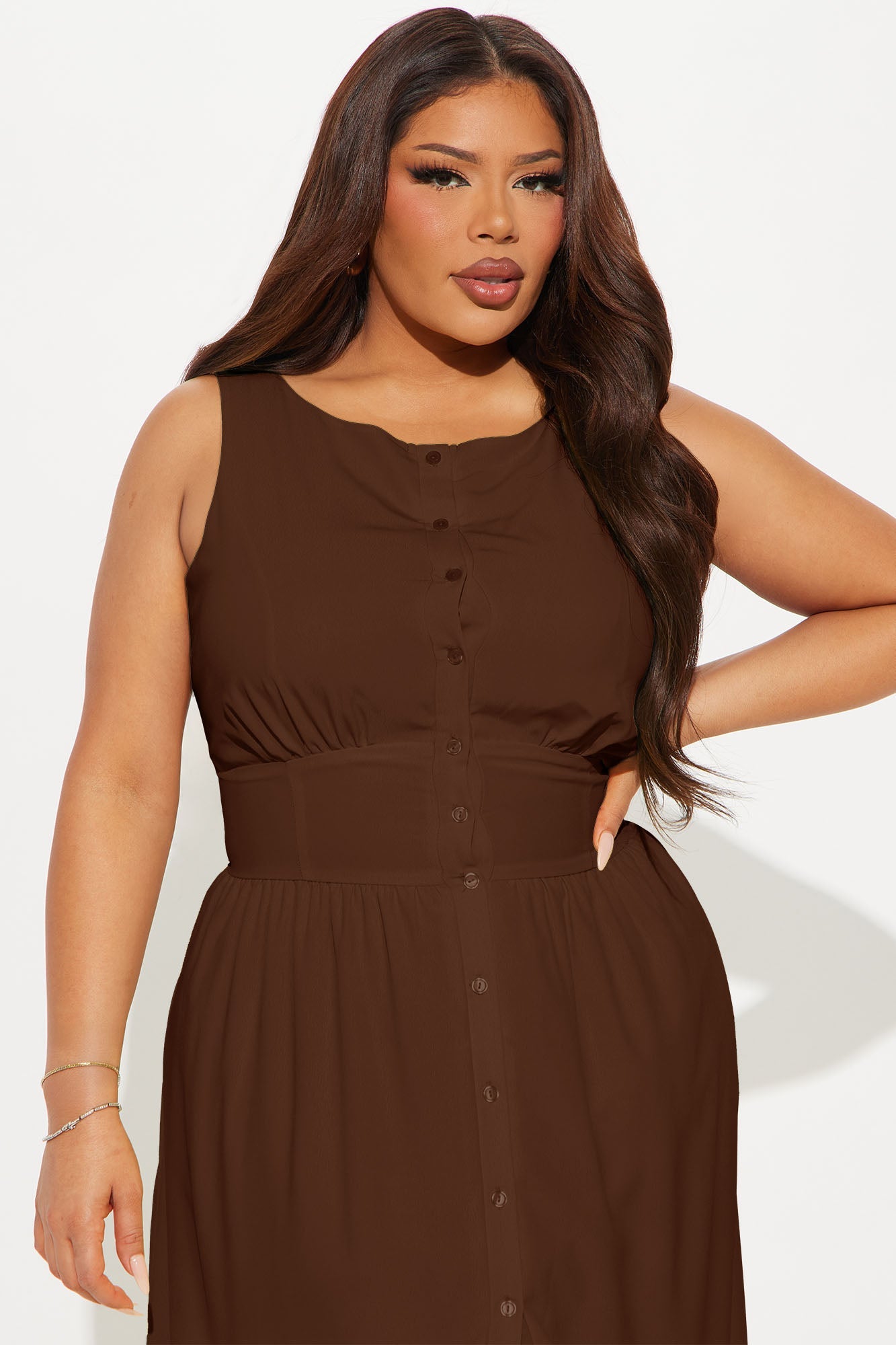 Juliet Maxi Dress - Brown
