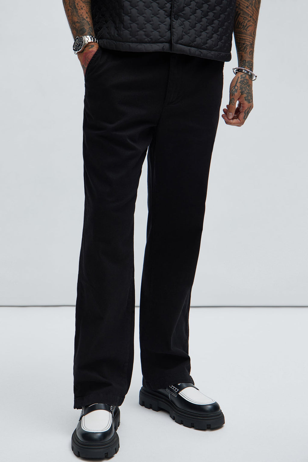 Mac Chino Straight Pants - Black