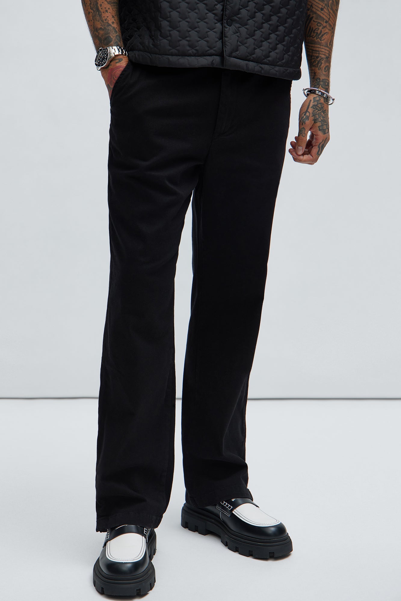 Mac Chino Straight Pants - Black