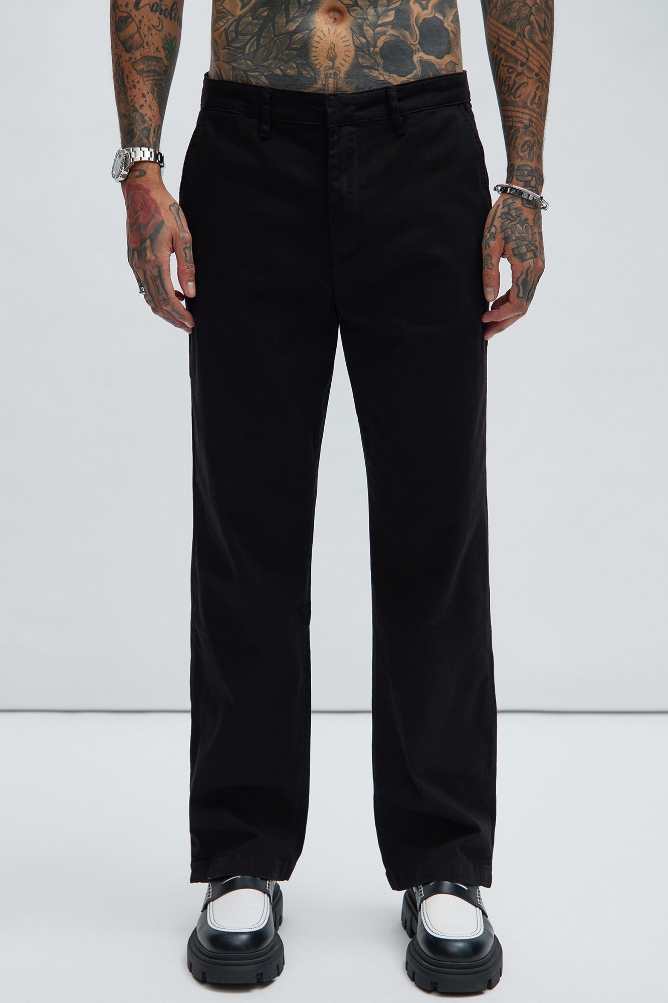 Mac Chino Straight Pants - Black