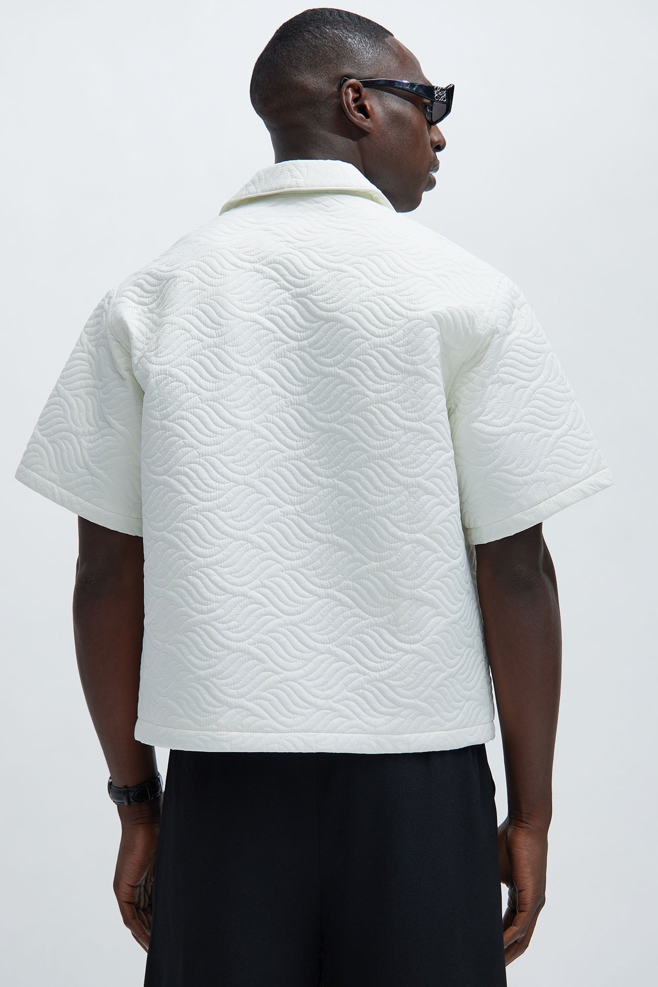 Java Quilted Nylon Shirt - White