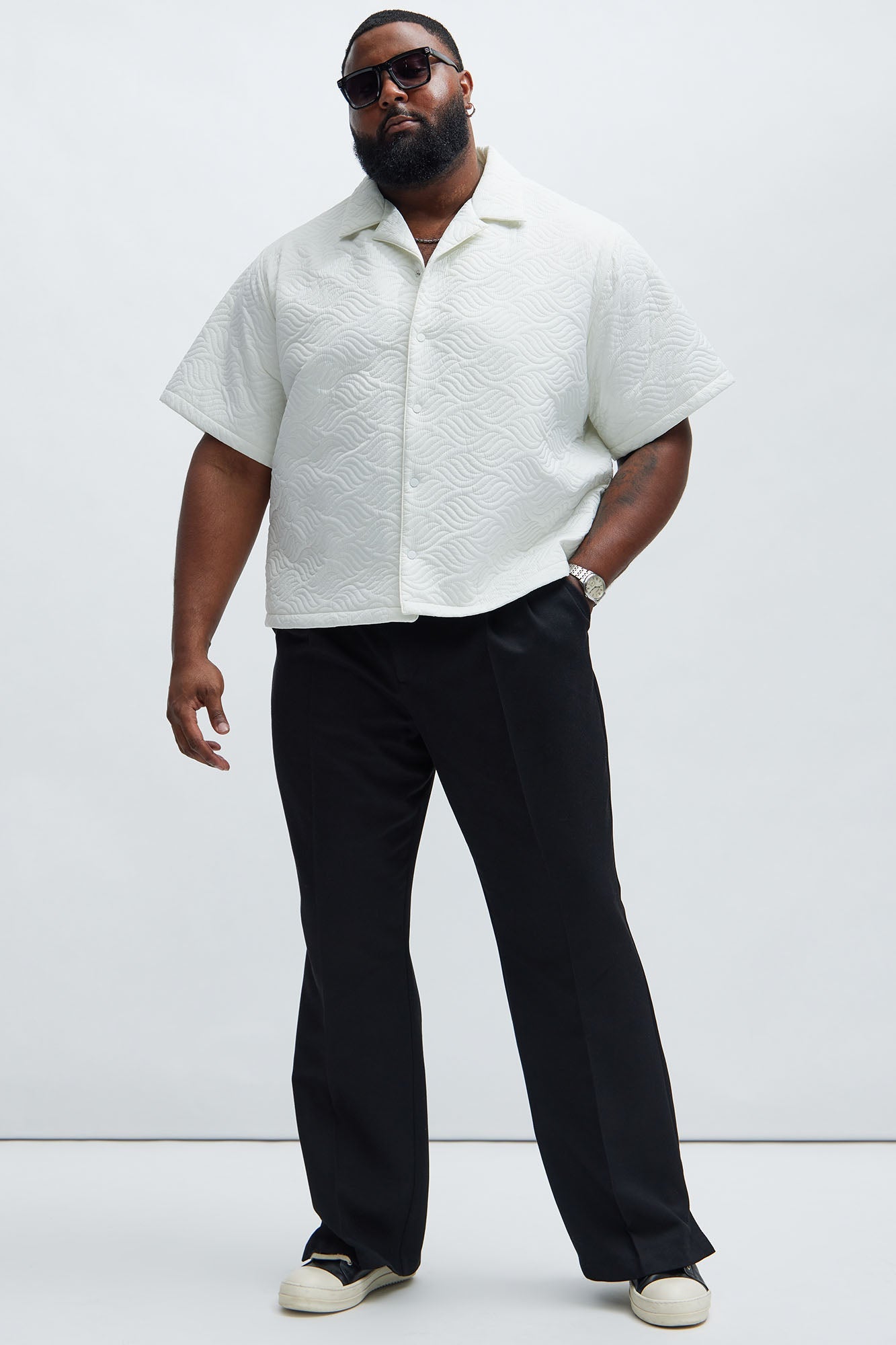 Java Quilted Nylon Shirt - White