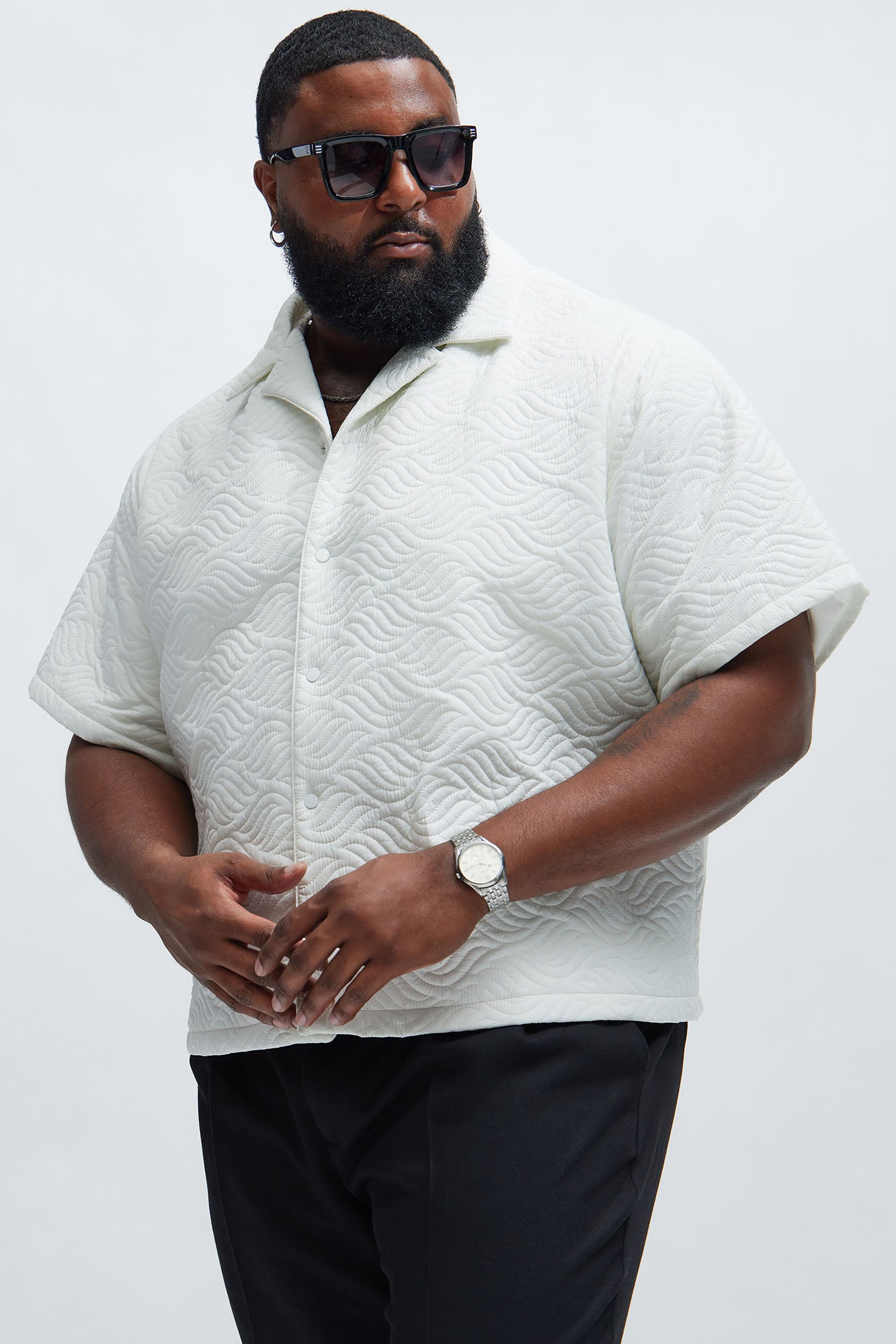 Java Quilted Nylon Shirt - White
