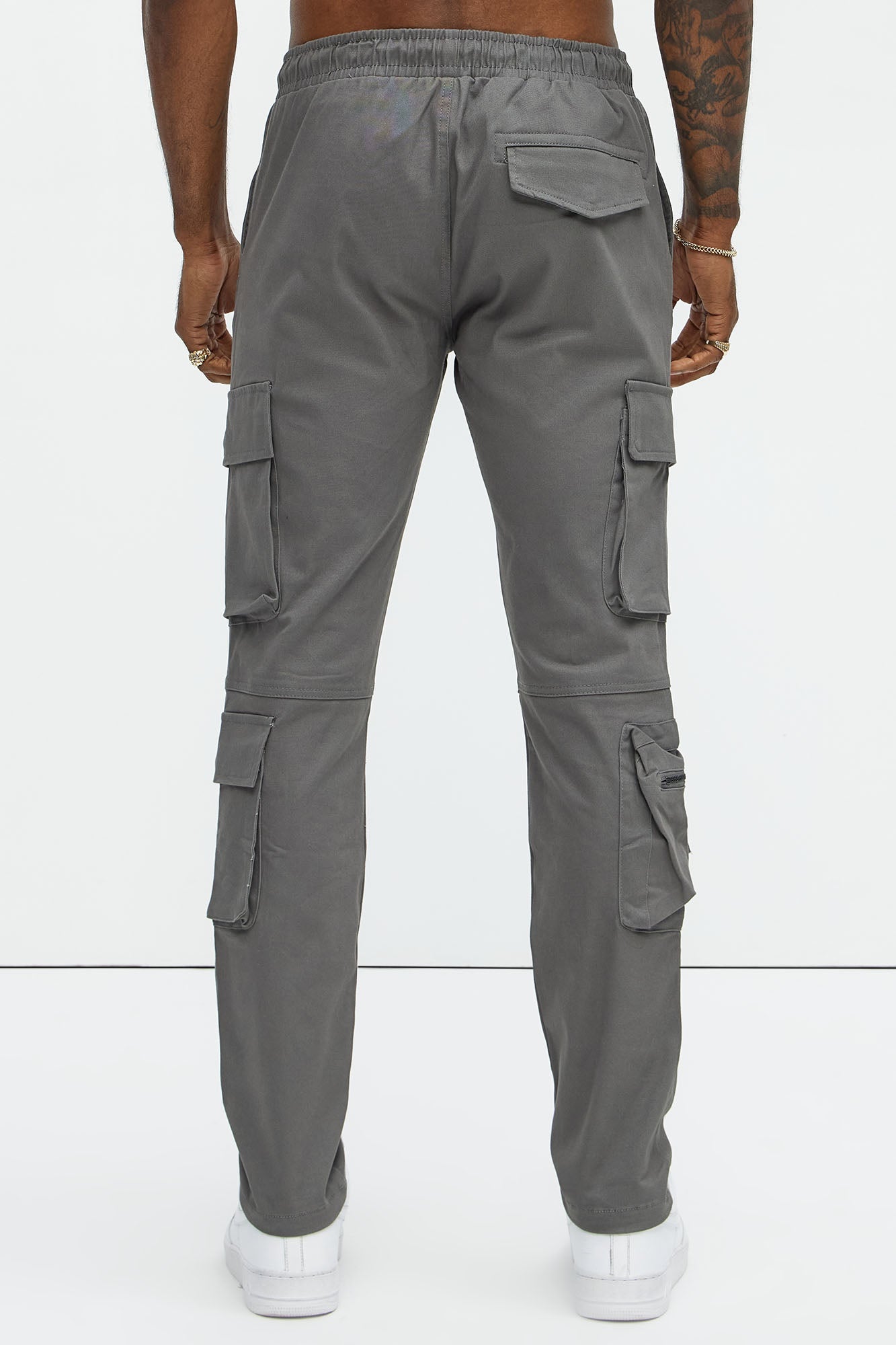Stay On It Skinny Cargo Pants - Grey