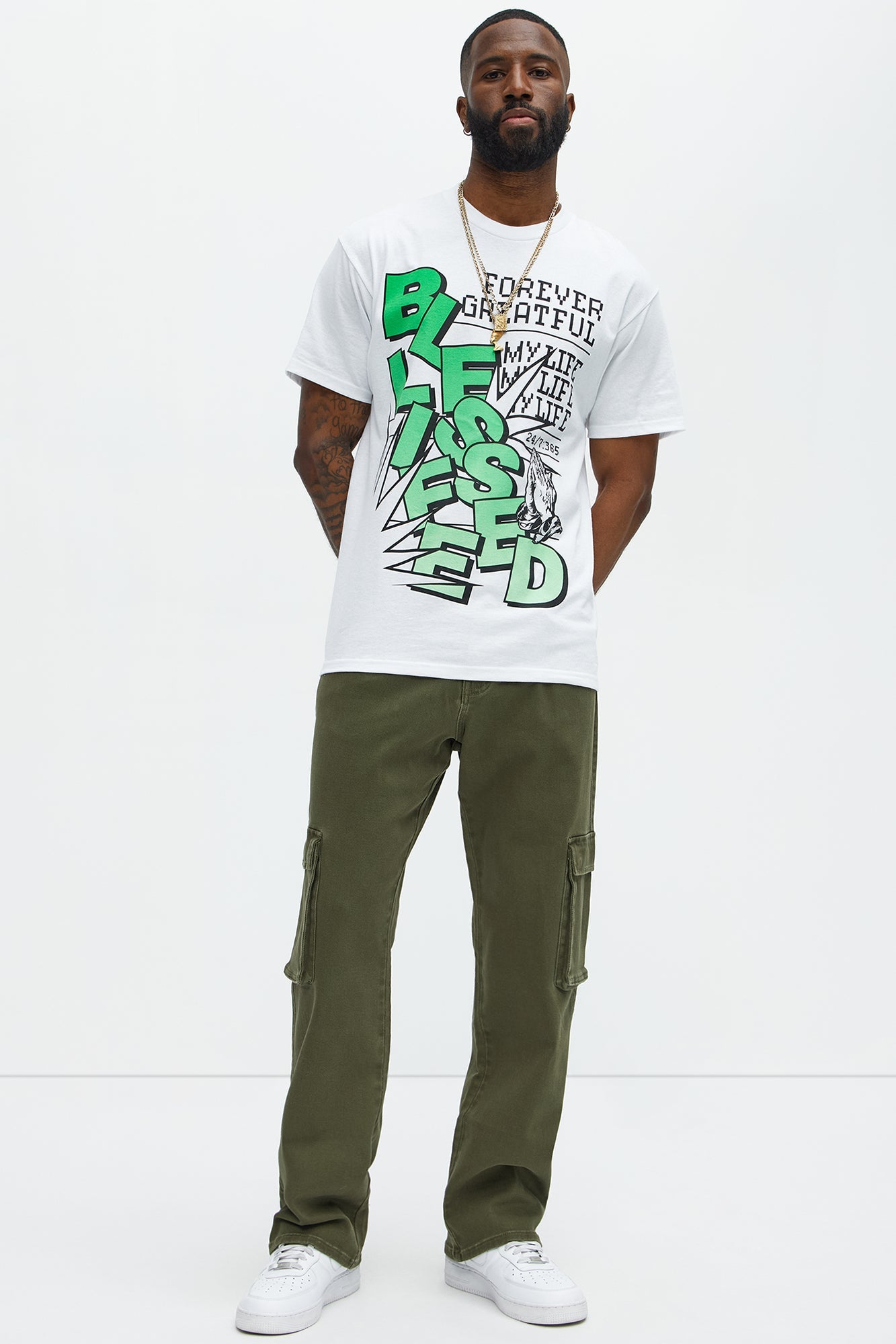 Blessed Life Short Sleeve Tee - White