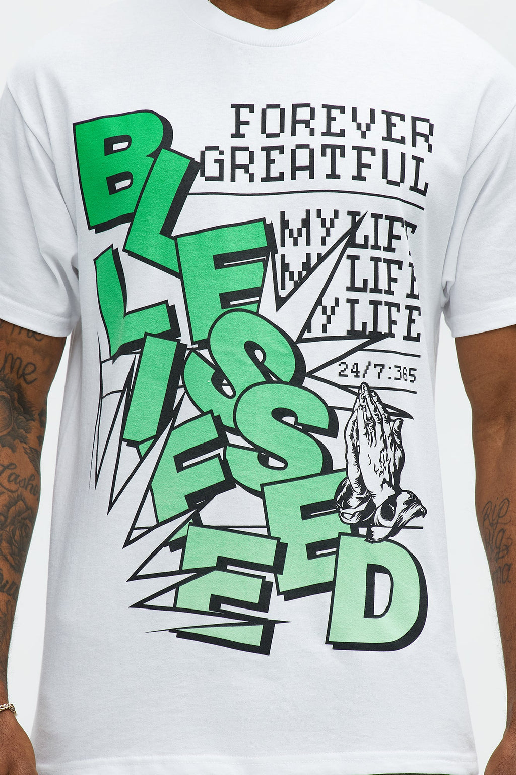 Blessed Life Short Sleeve Tee - White