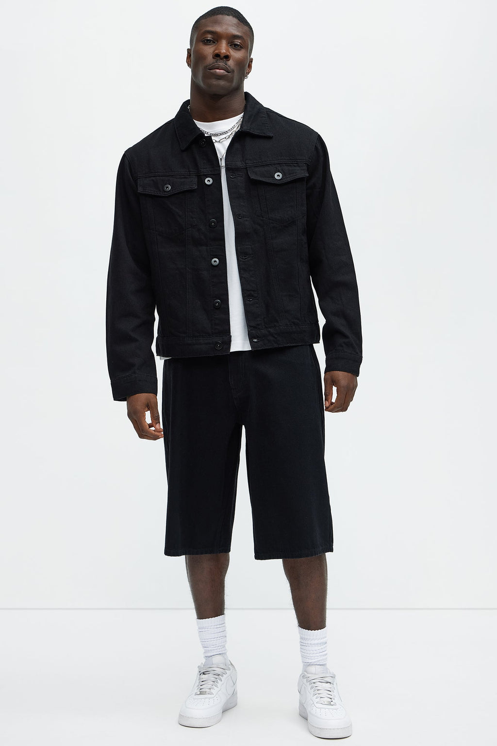 Colin Baggy Denim Short - Black