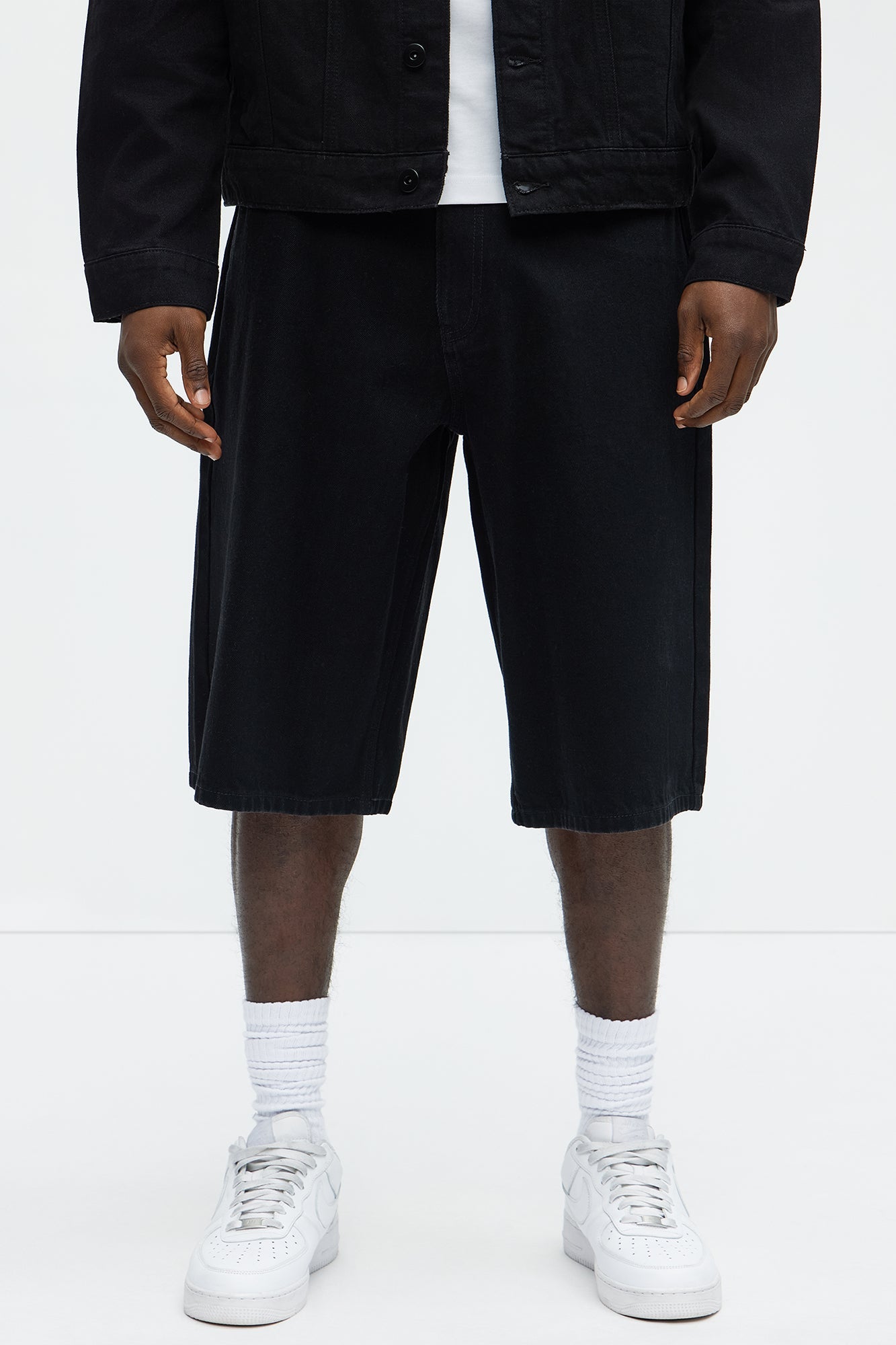 Colin Baggy Denim Short - Black