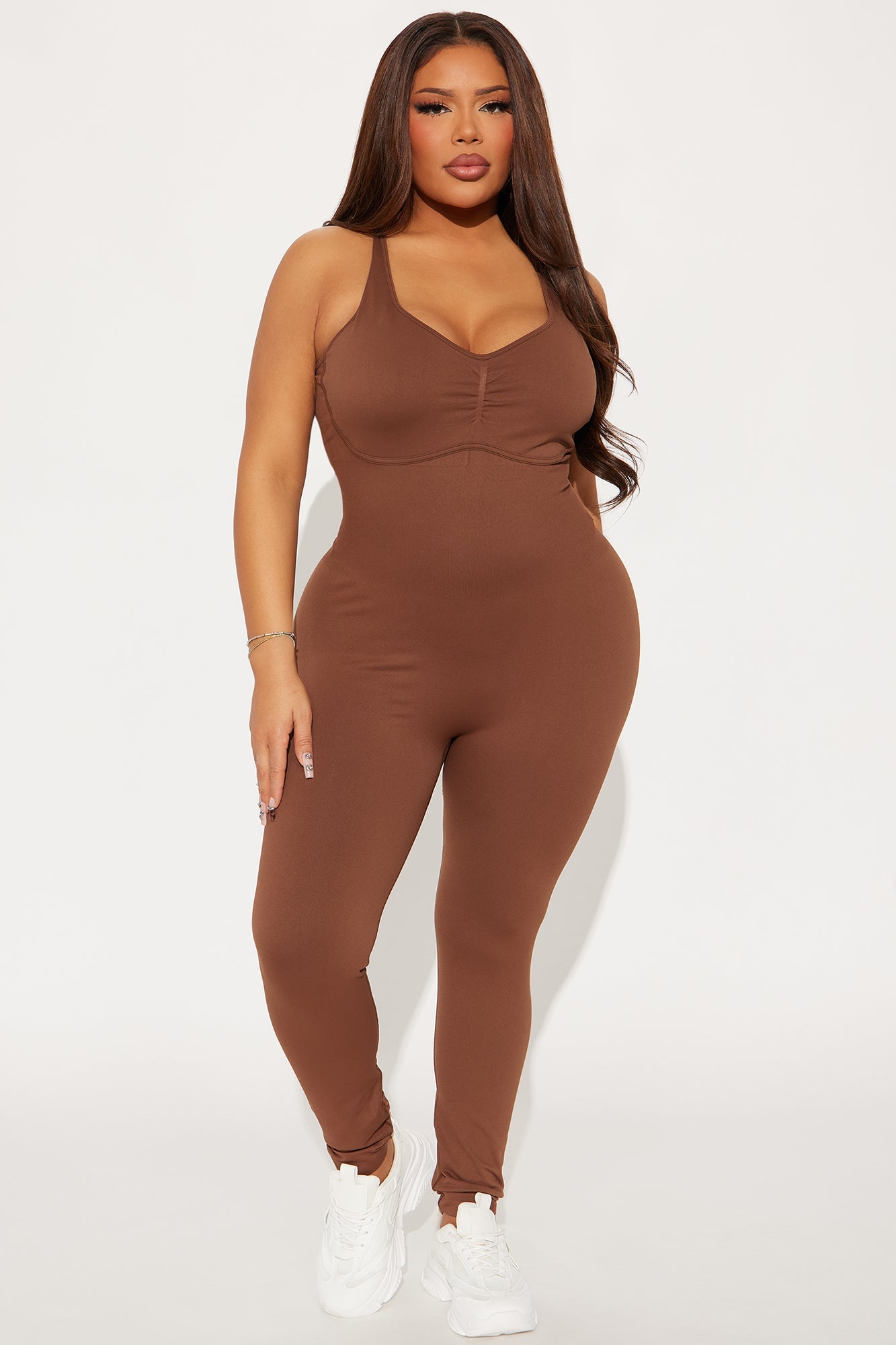 Much Attitude Seamless Active Jumpsuit - Mocha