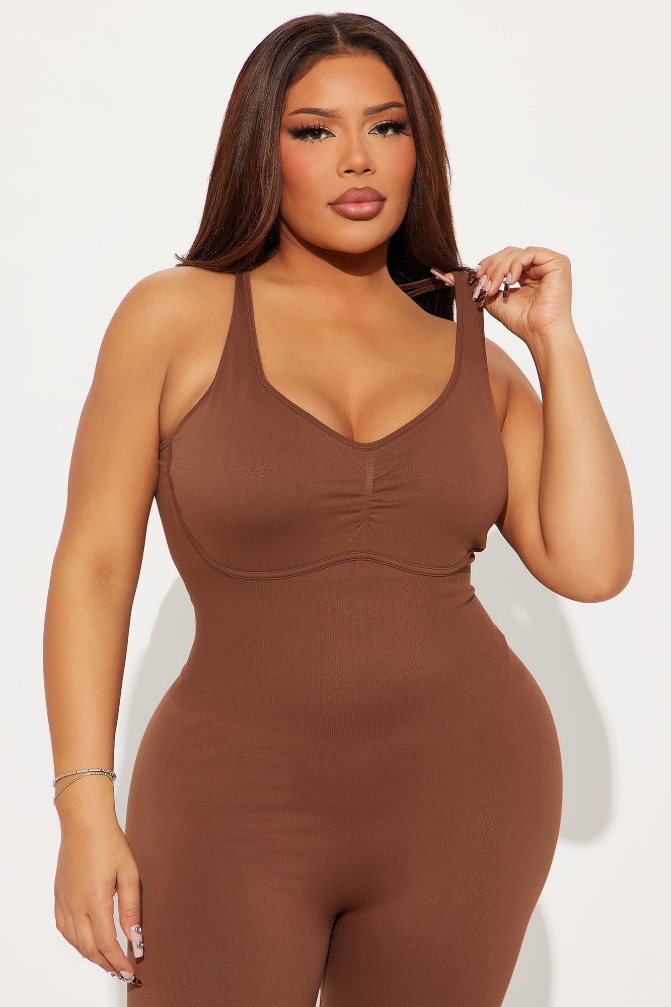 Much Attitude Seamless Active Jumpsuit - Mocha