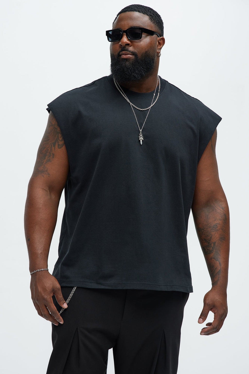 Relaxed Heavyweight Muscle Tee - Black