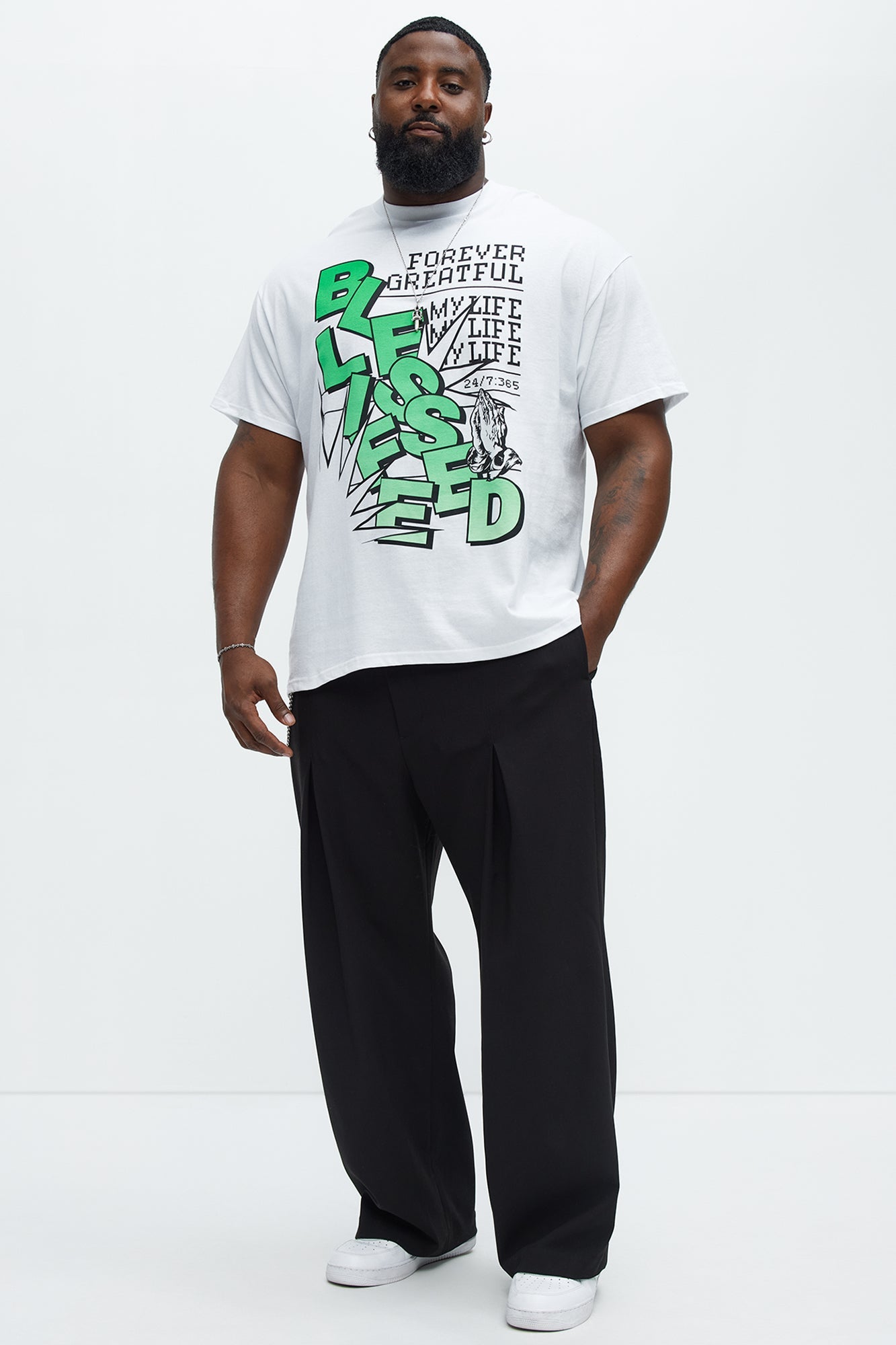 Blessed Life Short Sleeve Tee - White