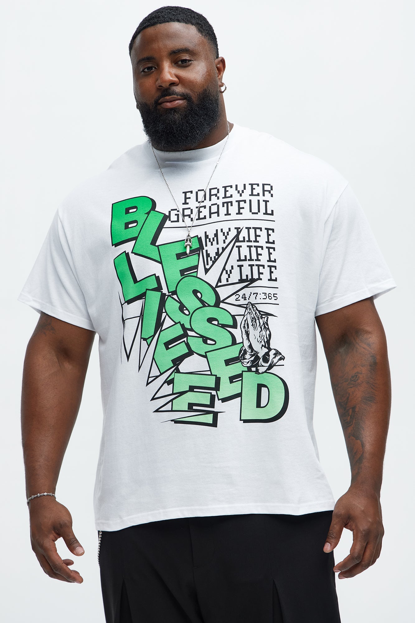 Blessed Life Short Sleeve Tee - White