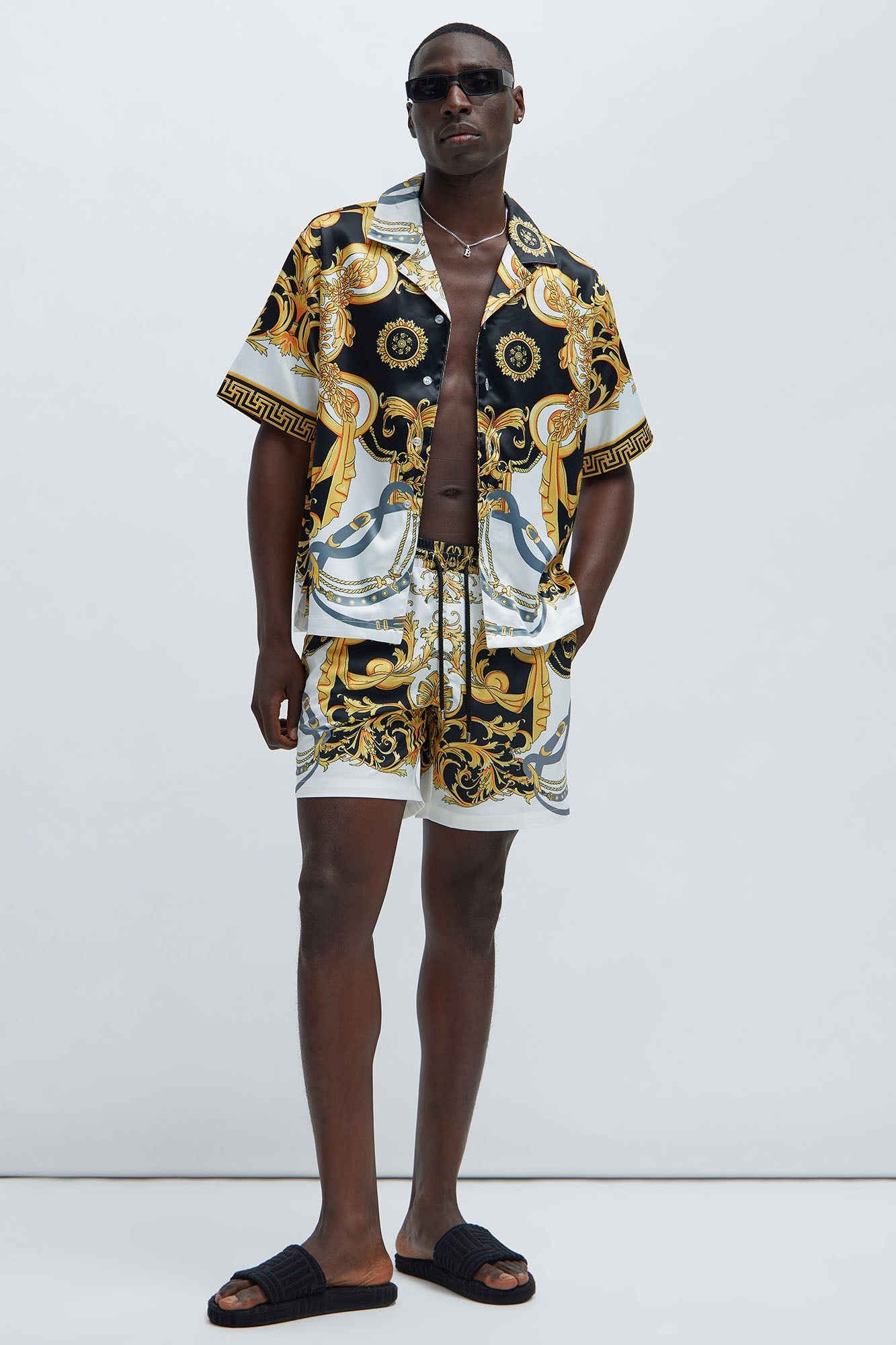 Calabria Baroque Shirt - Black/combo