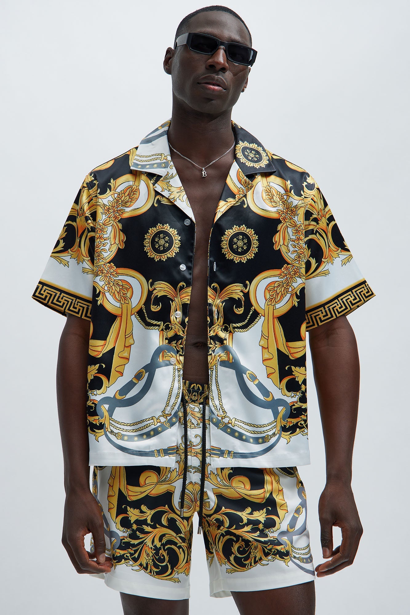 Calabria Baroque Shirt - Black/combo