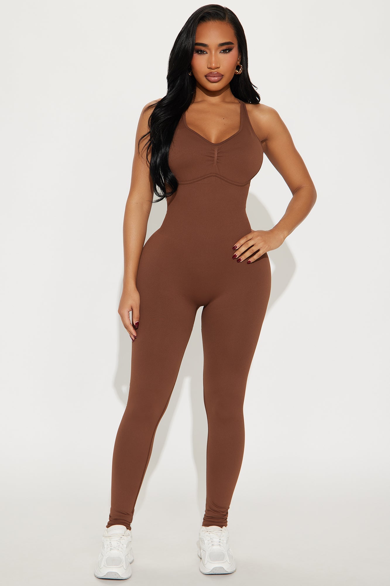 Much Attitude Seamless Active Jumpsuit - Mocha