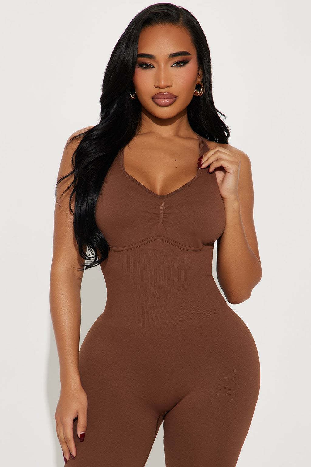 Much Attitude Seamless Active Jumpsuit - Mocha
