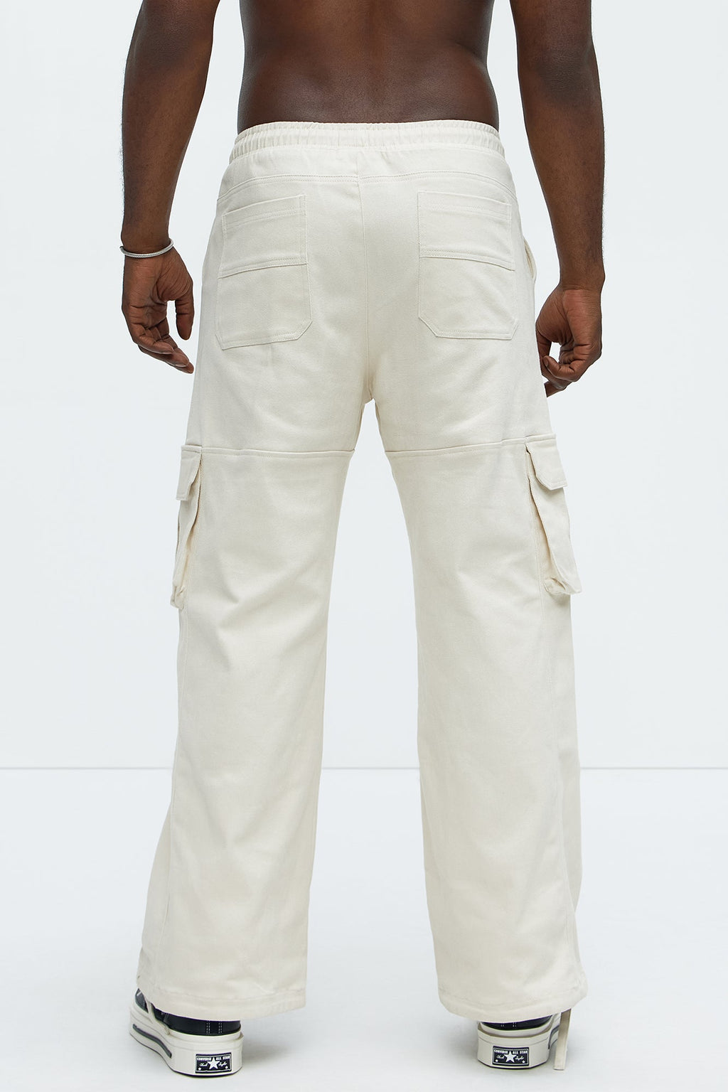 See You Now Baggy Cargo Pants - Cream