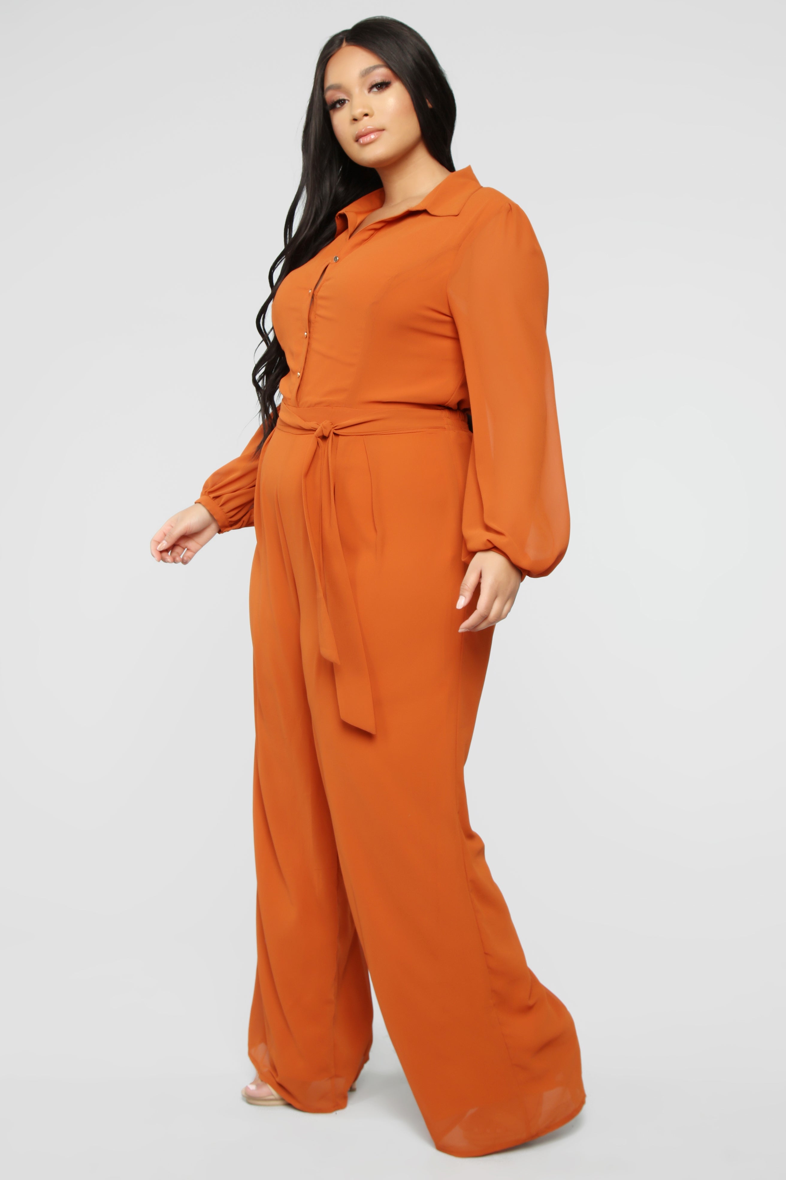 Like Me Better Jumpsuit - Cognac