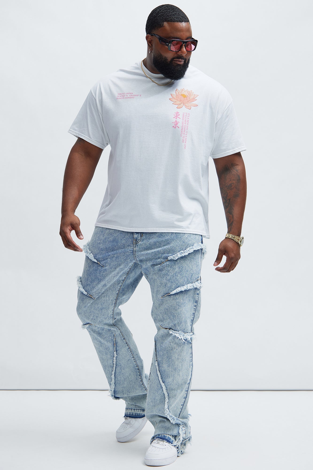 New Beginnings Lotus Short Sleeve Tee - White