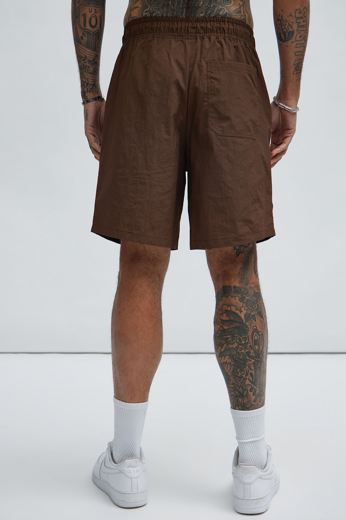 Safe Side Utility Nylon Shorts - Brown