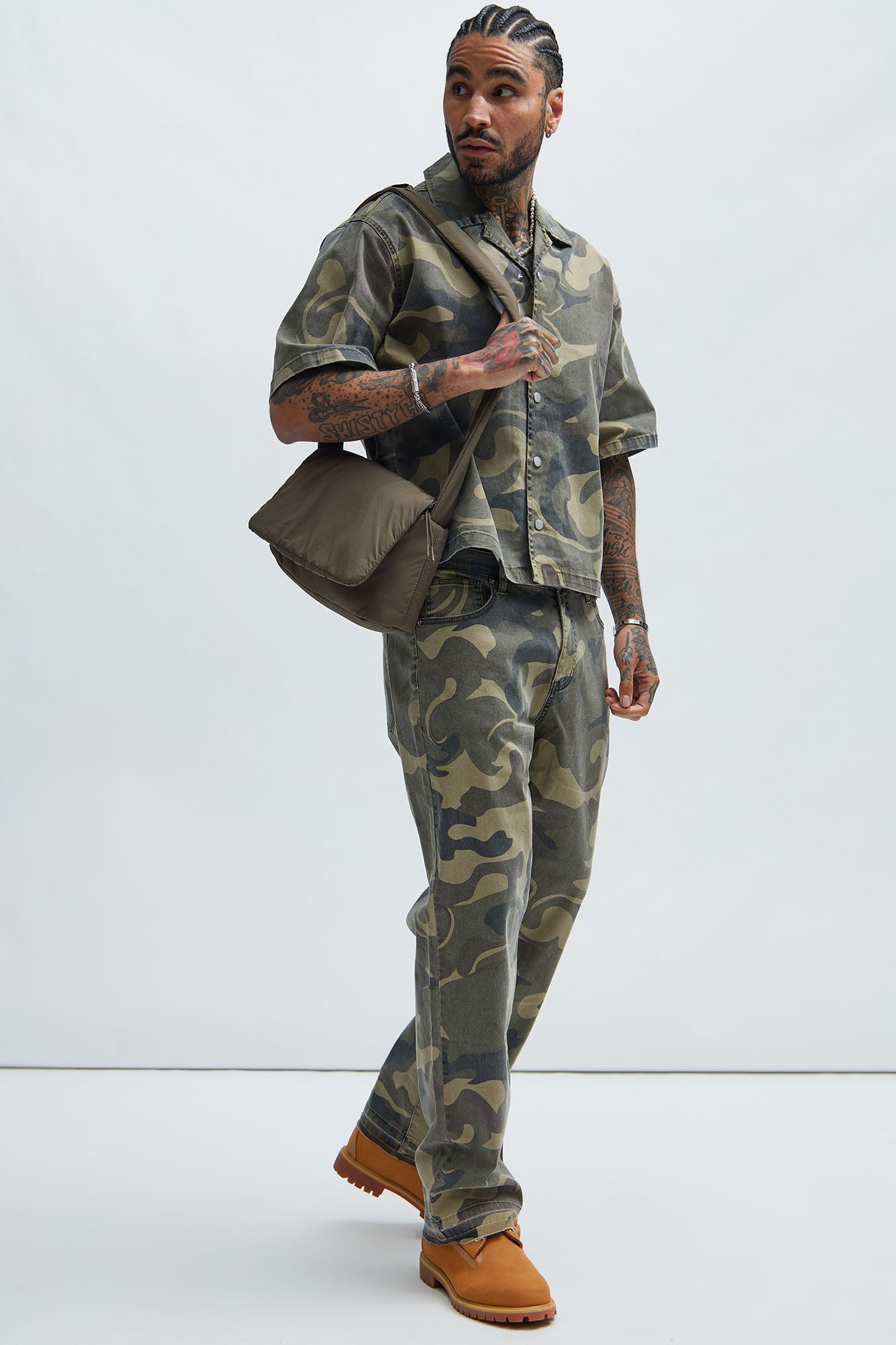 Won't Do Camo Straight Pants - Camouflage