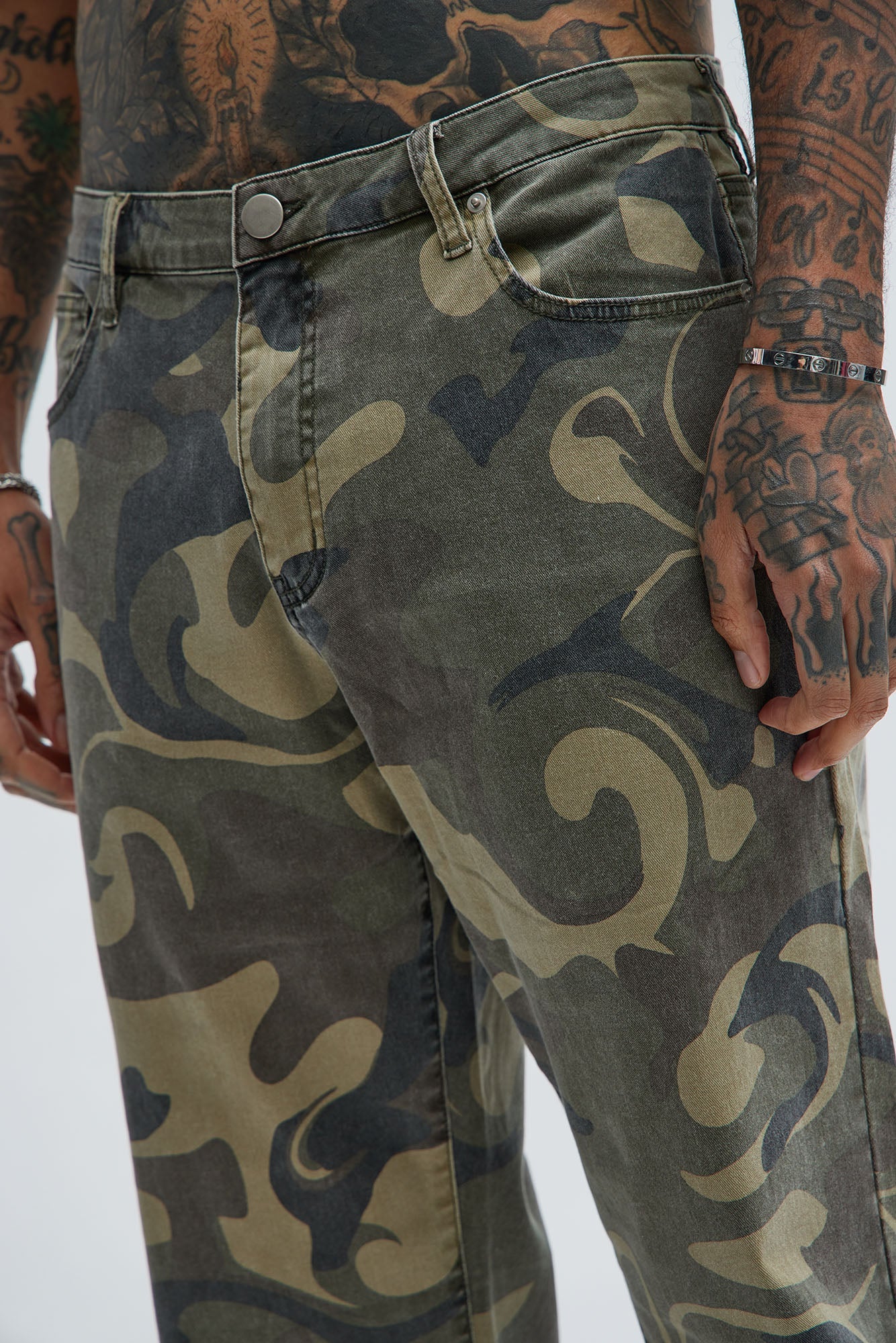 Won't Do Camo Straight Pants - Camouflage