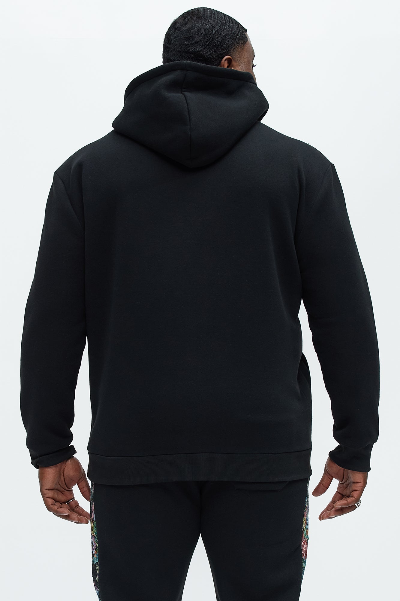 Trust No One Tapestry Hoodie - Black