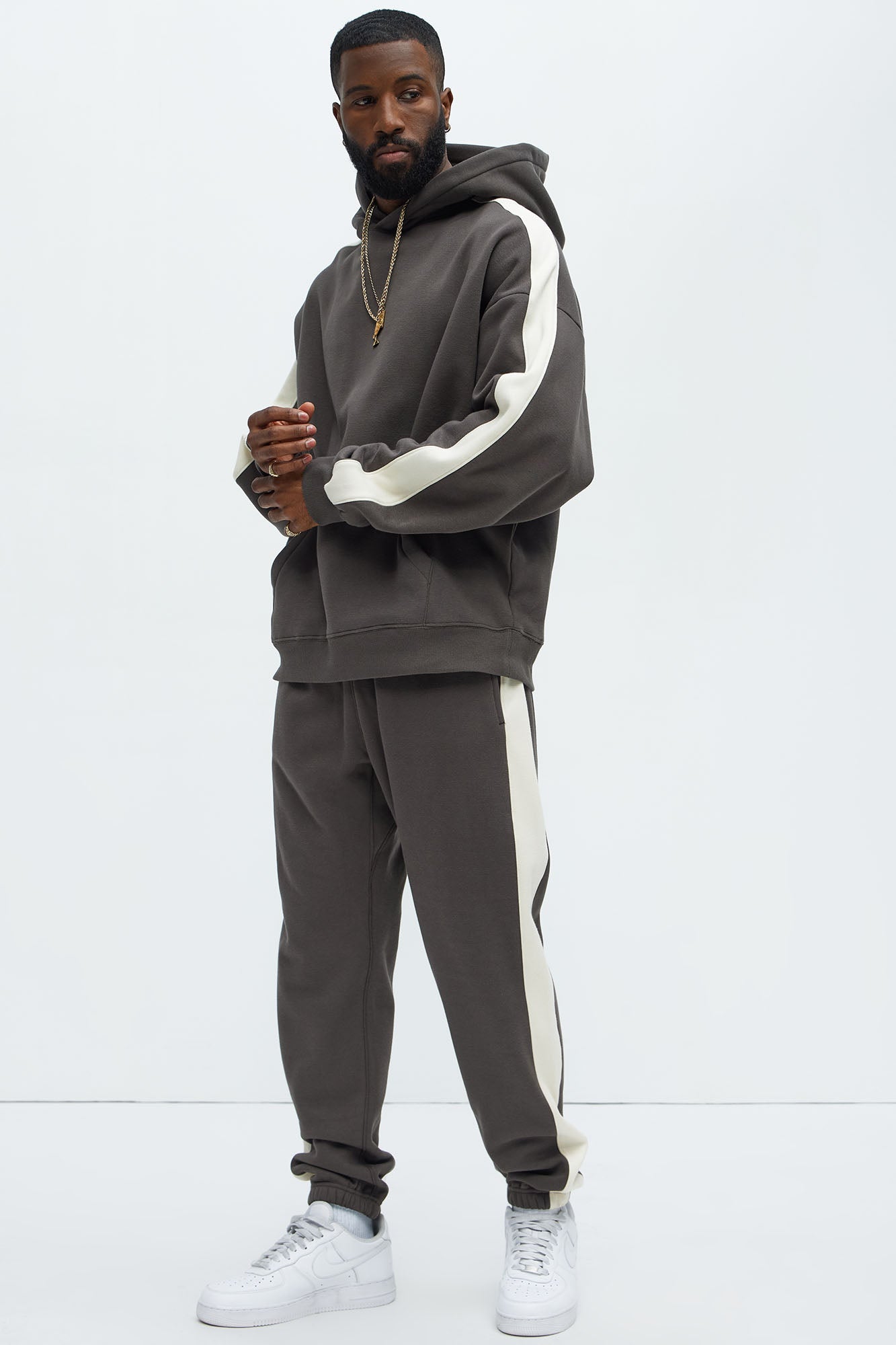 Tyson Heavyweight Striped Jogger - Olive