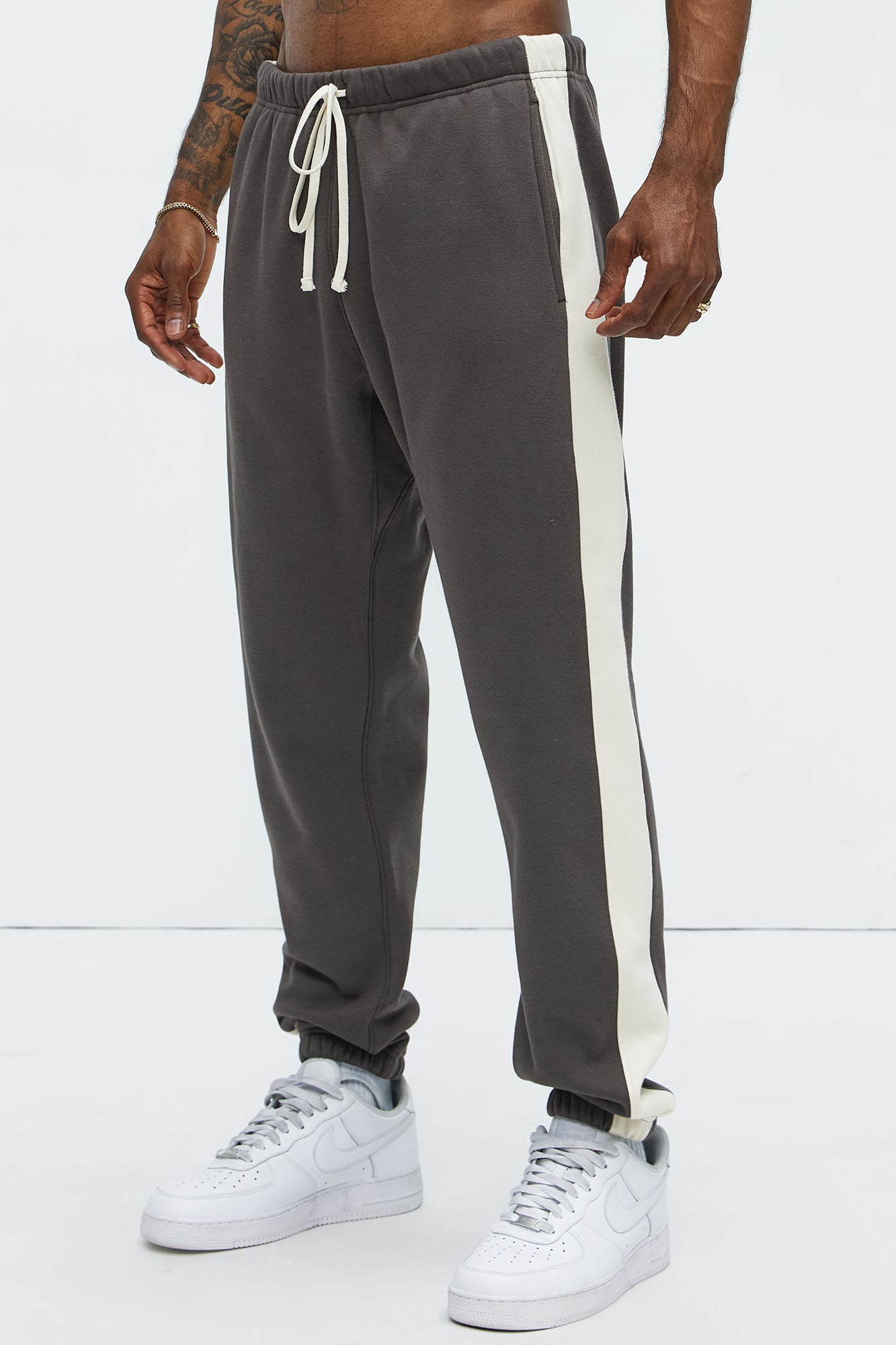 Tyson Heavyweight Striped Jogger - Olive