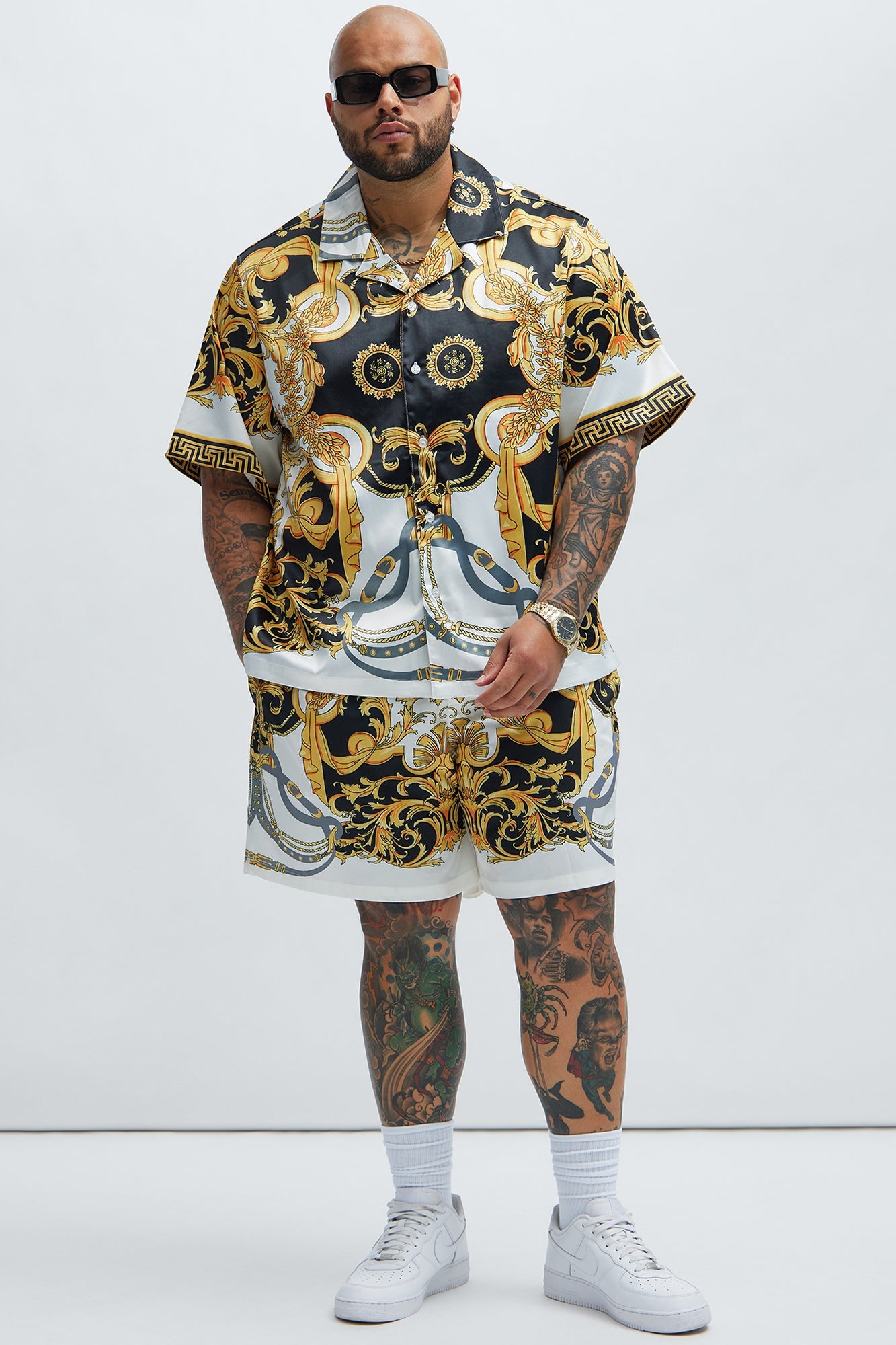 Calabria Baroque Shirt - Black/combo