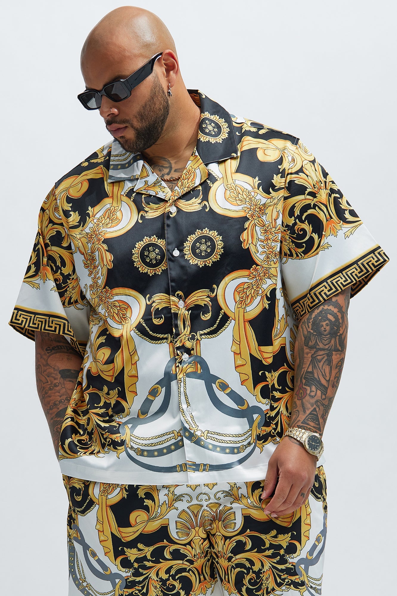 Calabria Baroque Shirt - Black/combo