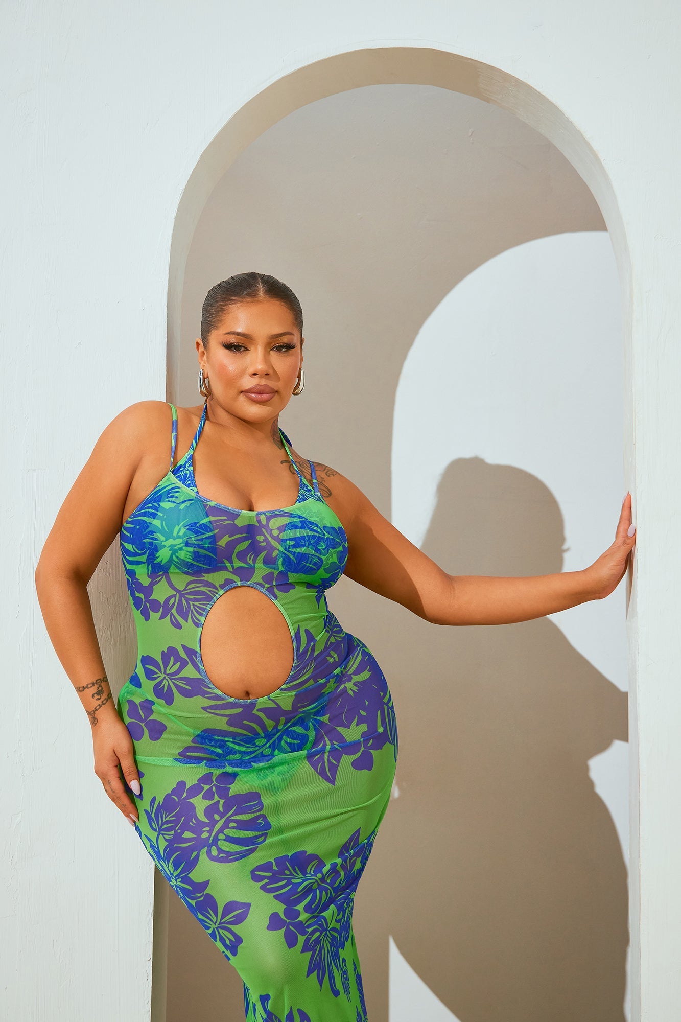 Alani 3 Piece Bikini Set - Green/combo