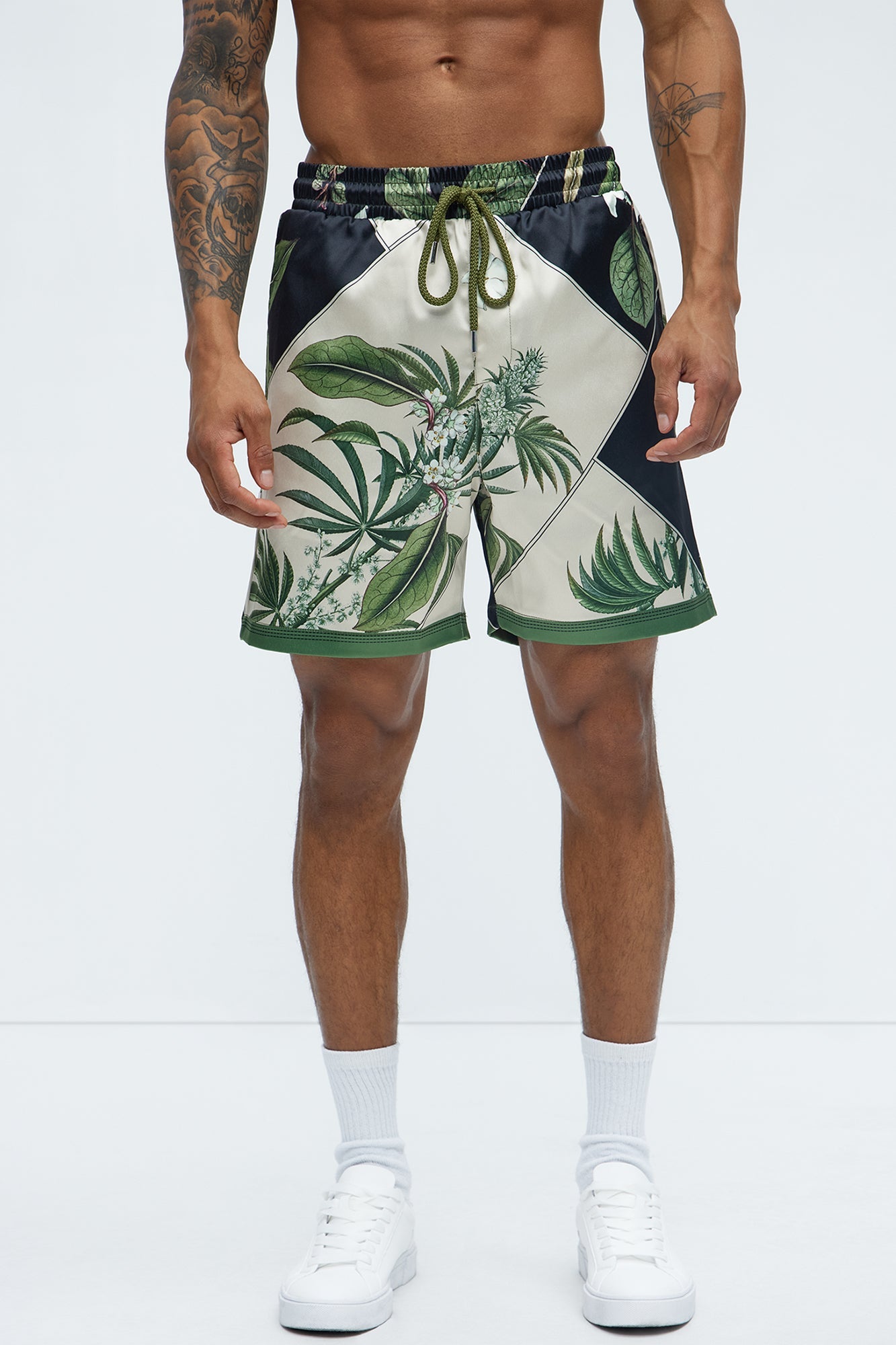 Agrarian Printed Short - Green/combo