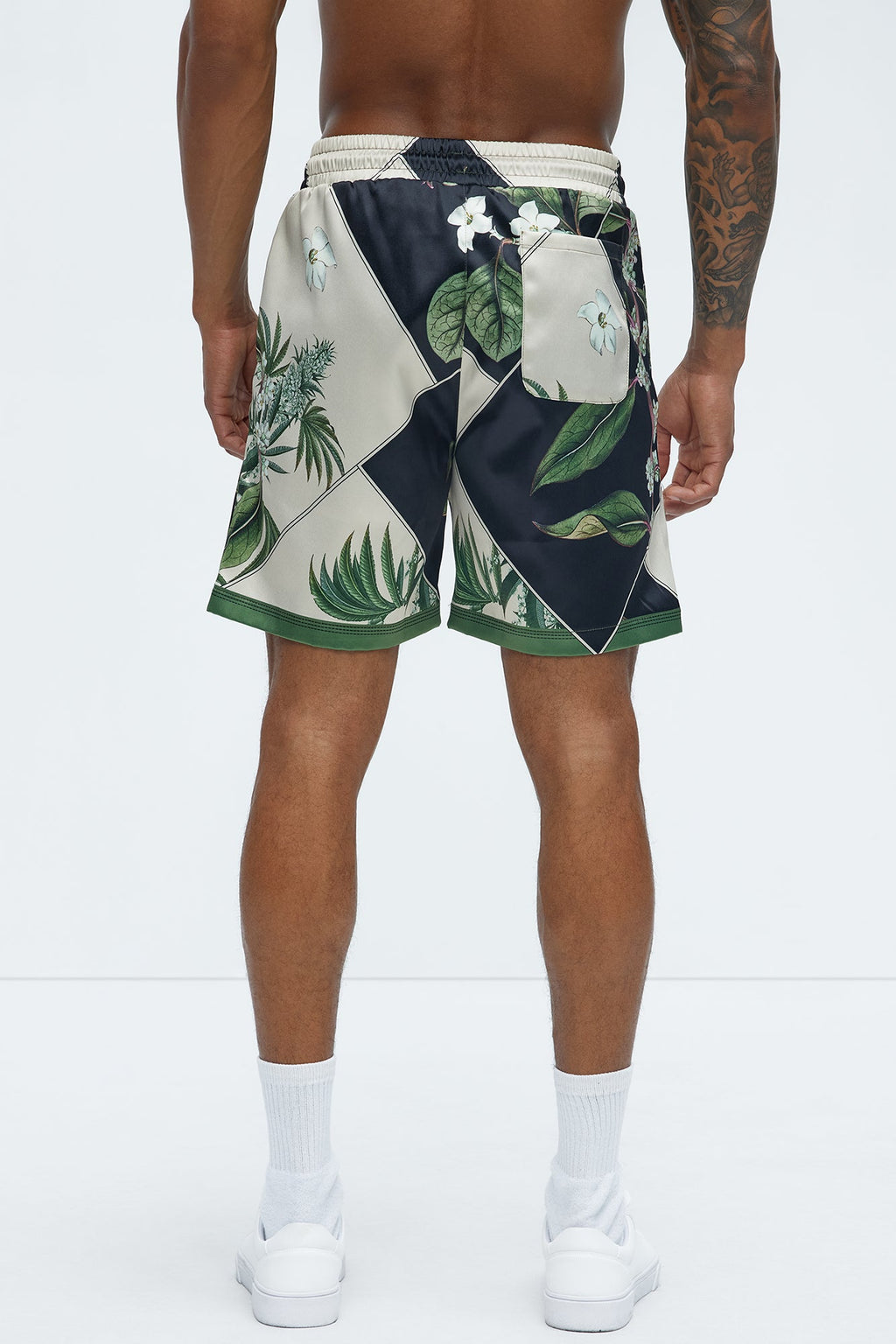 Agrarian Printed Short - Green/combo