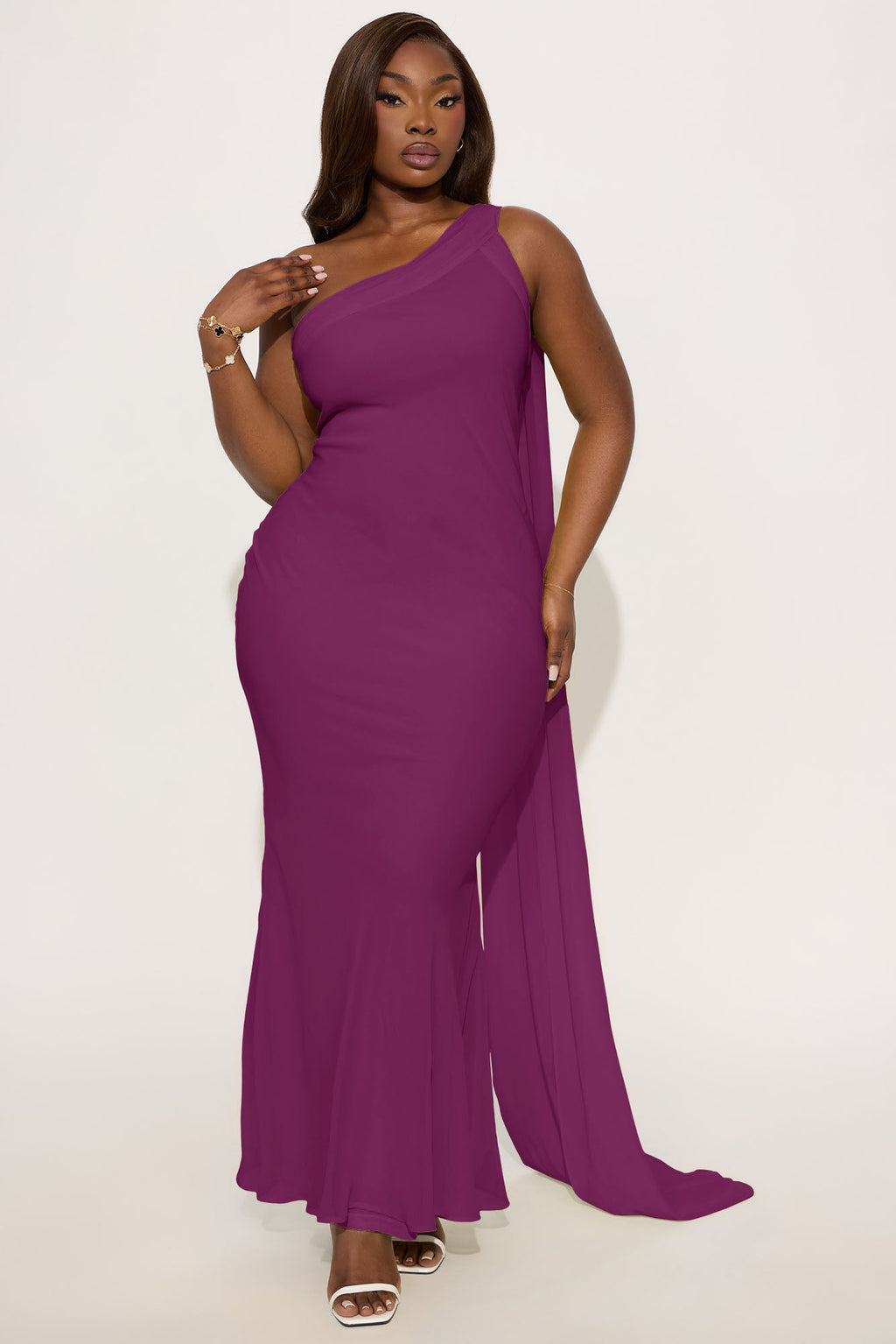 Sarah Chiffon Maxi Dress - Plum