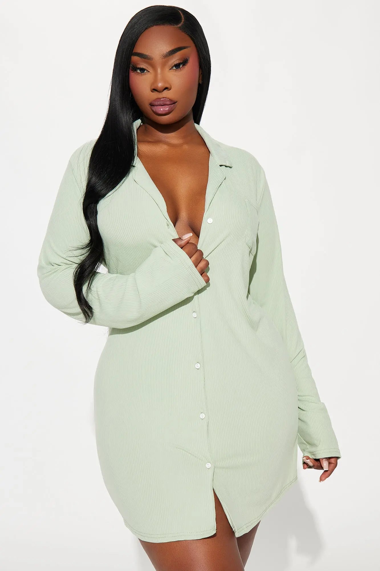 Lounging Around PJ Sleep Shirt - Sage 
