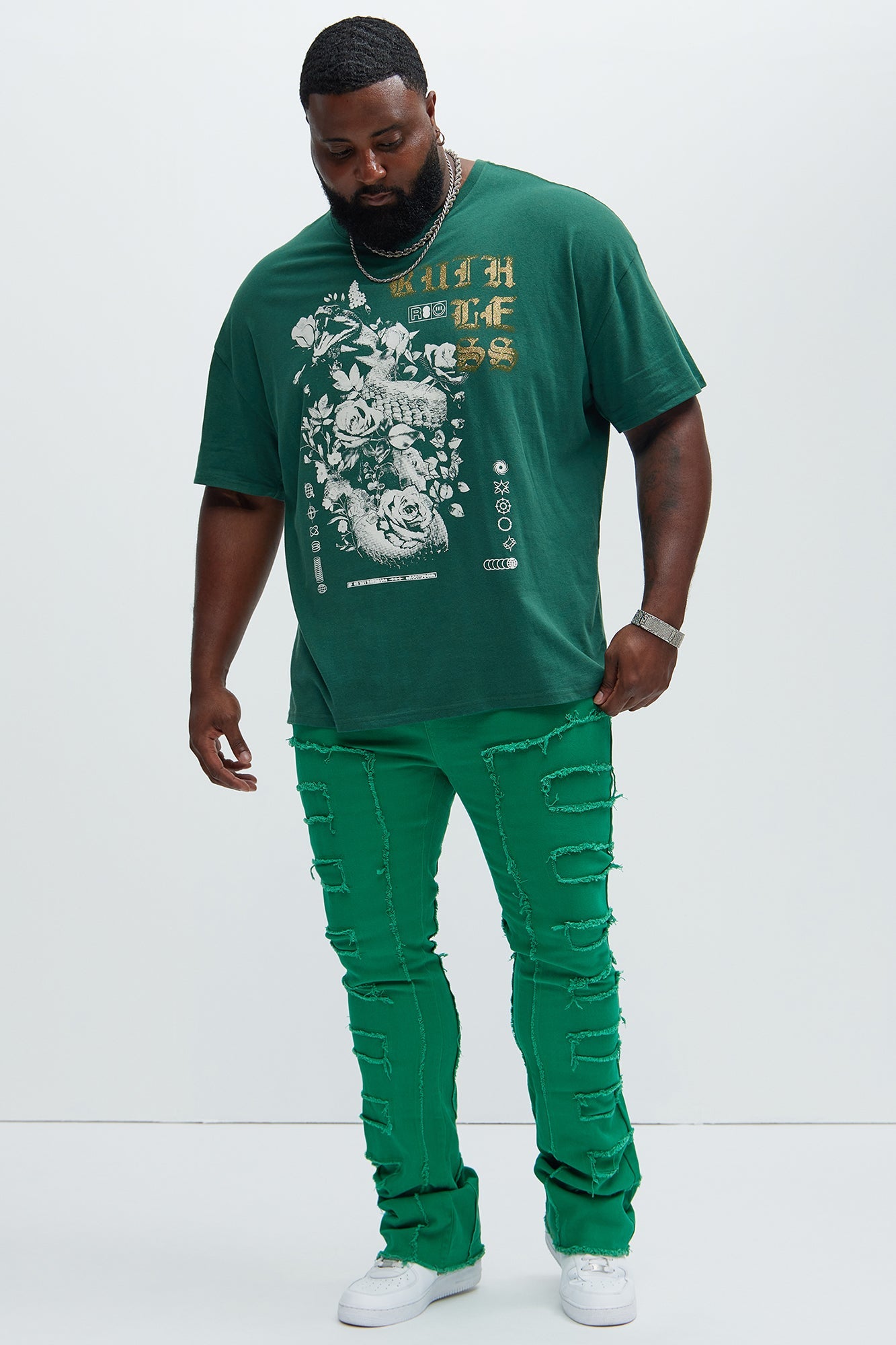Ruthless Oversized Short Sleeve Tee - Hunter