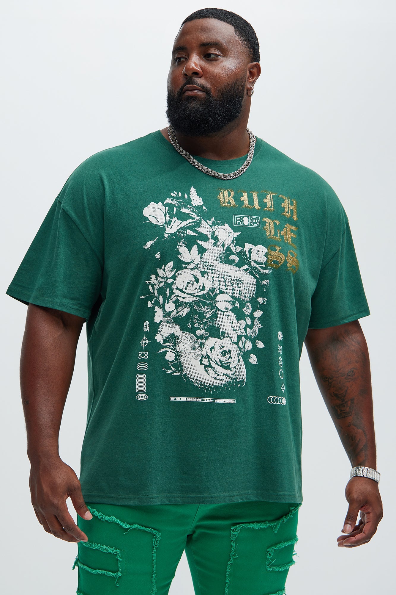 Ruthless Oversized Short Sleeve Tee - Hunter