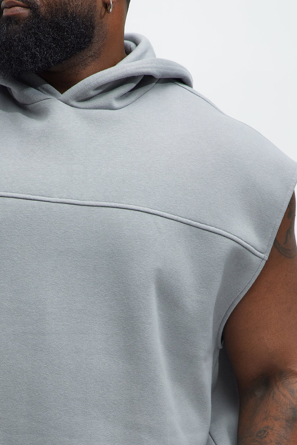Tyson Lets Go Sleeveless Hoodie - Grey