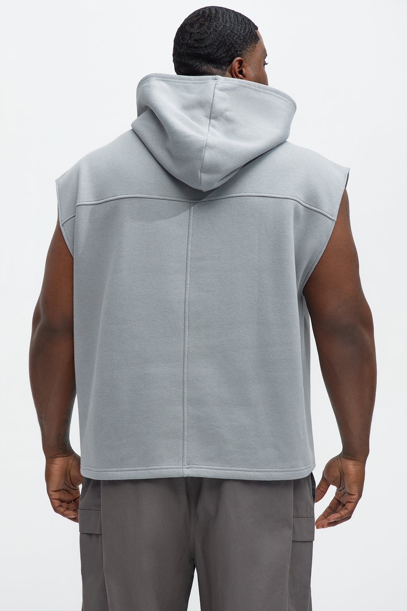 Tyson Lets Go Sleeveless Hoodie - Grey