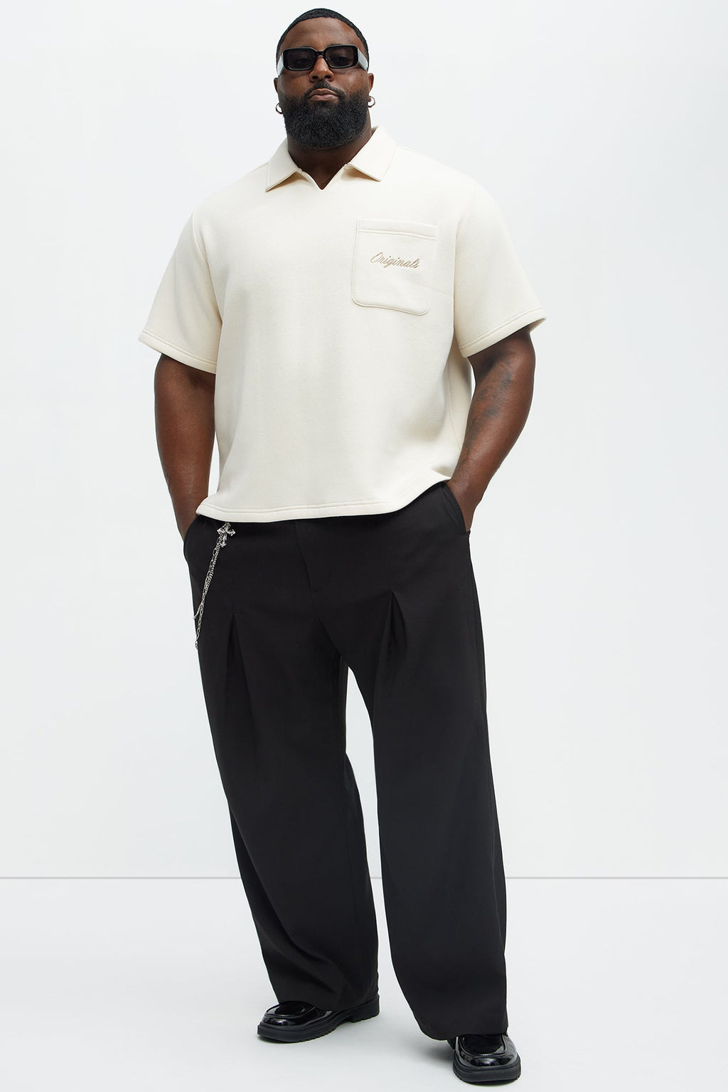 Tyson Happy Mistake Short Sleeve Polo - Cream