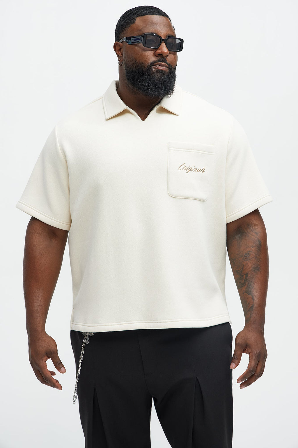 Tyson Happy Mistake Short Sleeve Polo - Cream