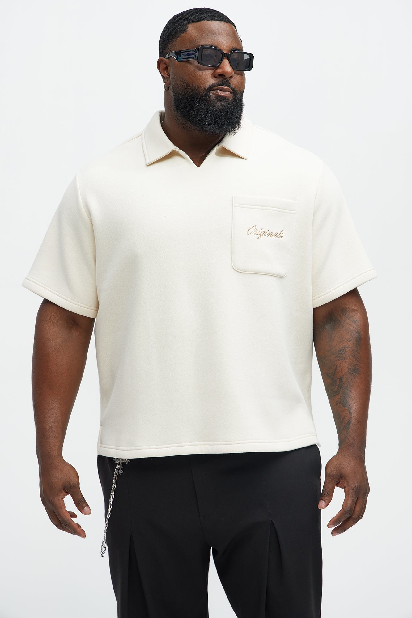 Tyson Happy Mistake Short Sleeve Polo - Cream
