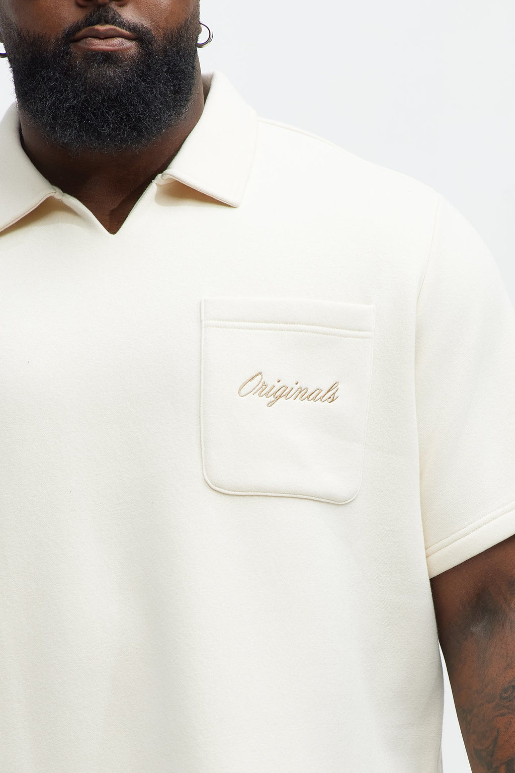 Tyson Happy Mistake Short Sleeve Polo - Cream