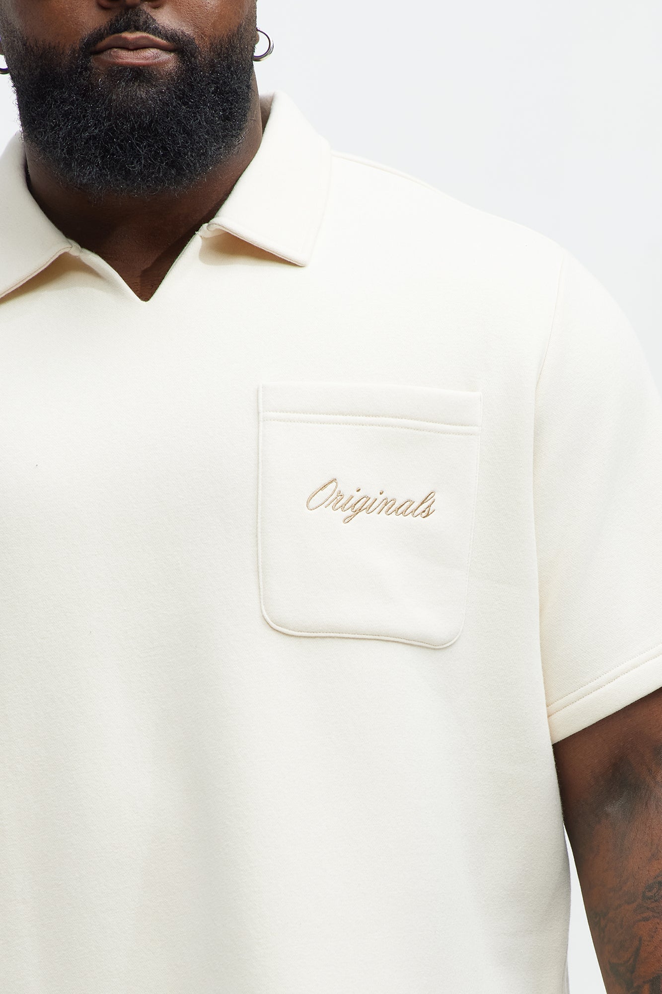 Tyson Happy Mistake Short Sleeve Polo - Cream